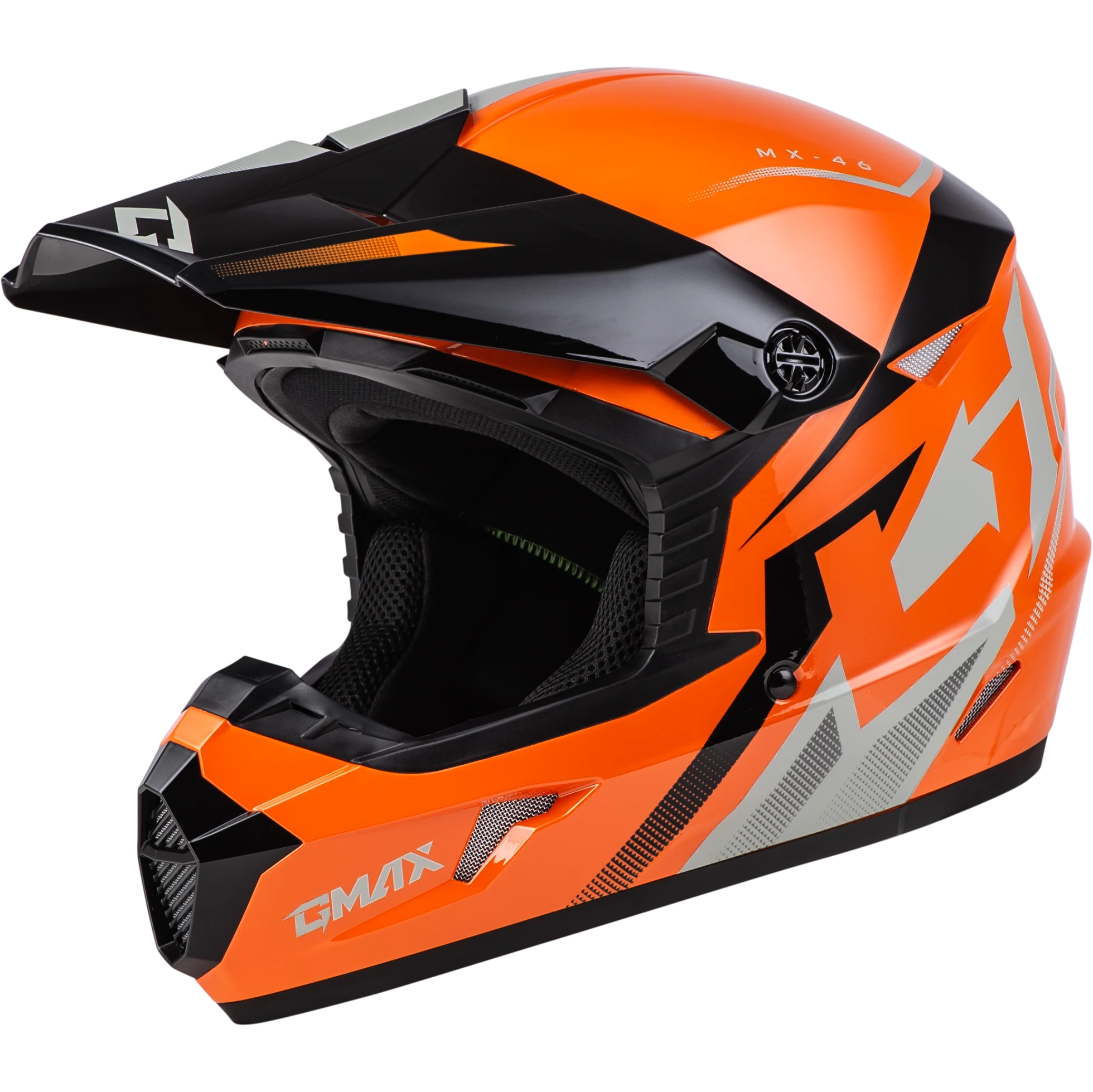 Mx-46 Compound Helmet Orange/Black/Grey Lg
