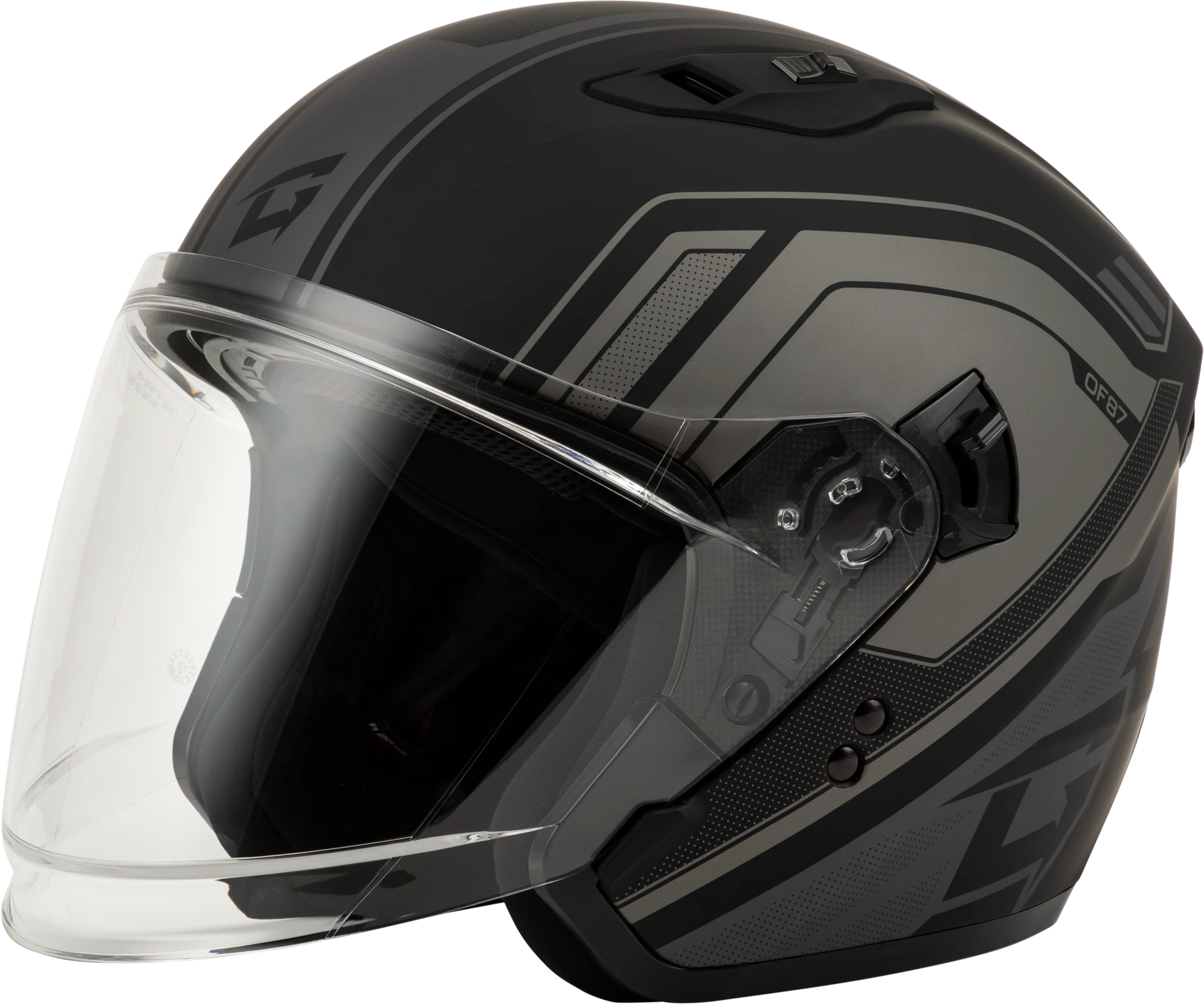 Of-87 Duke Helmet W/Led Light Matte Blk/Grey 3x