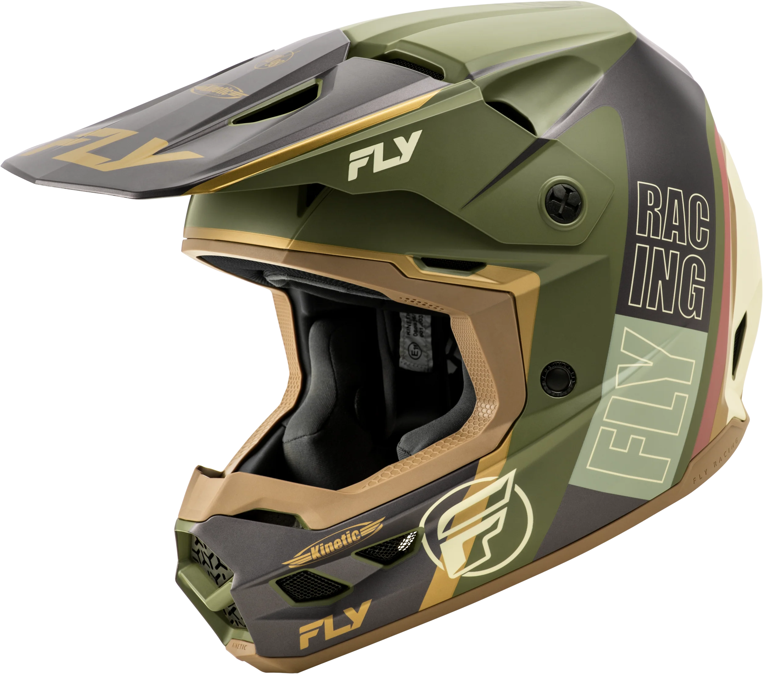 Kinetic Rally Helmet Matt Moss Gry/Khaki/Off-Wht Md