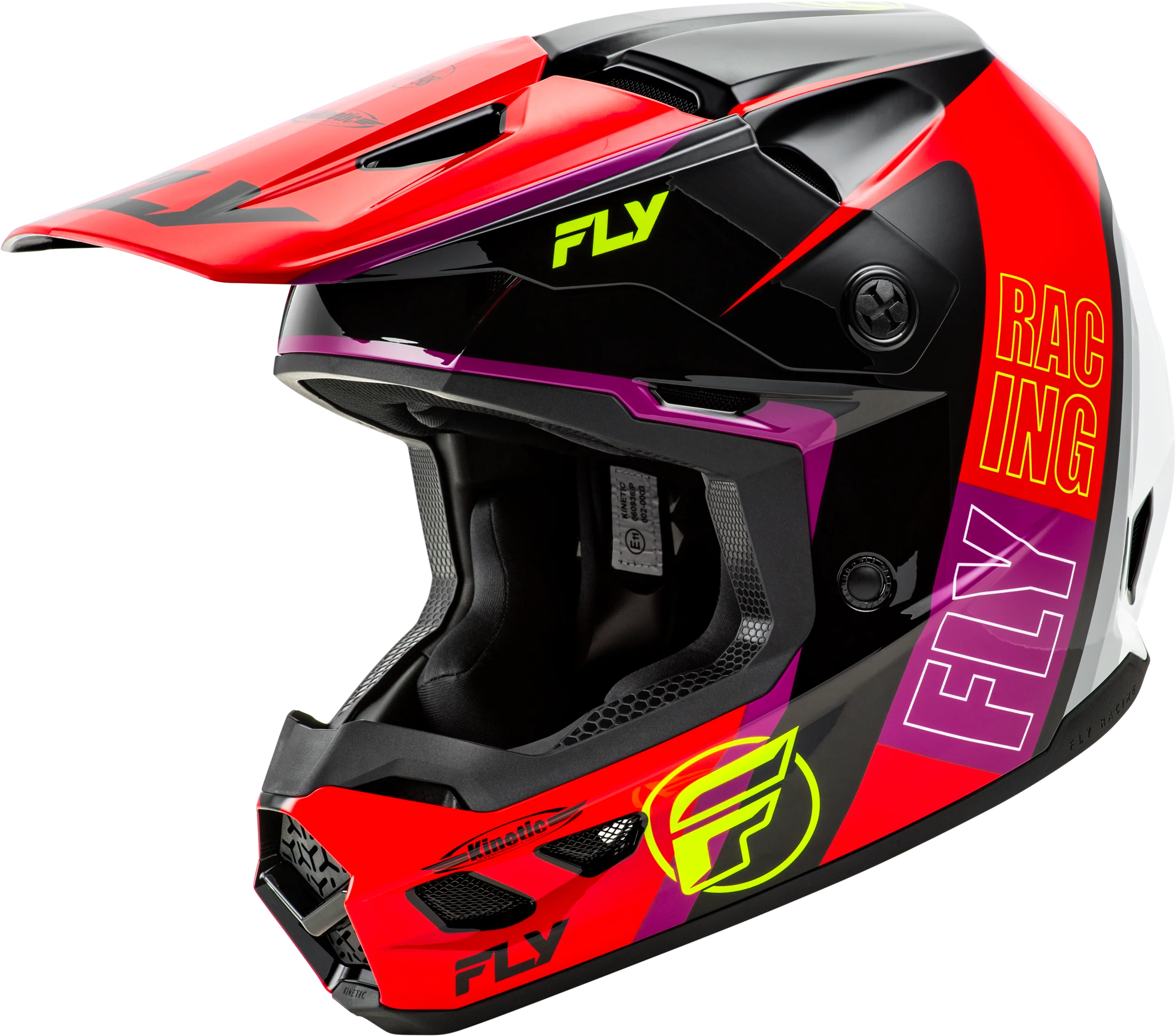 Kinetic Rally Helmet Red/Black/White Sm