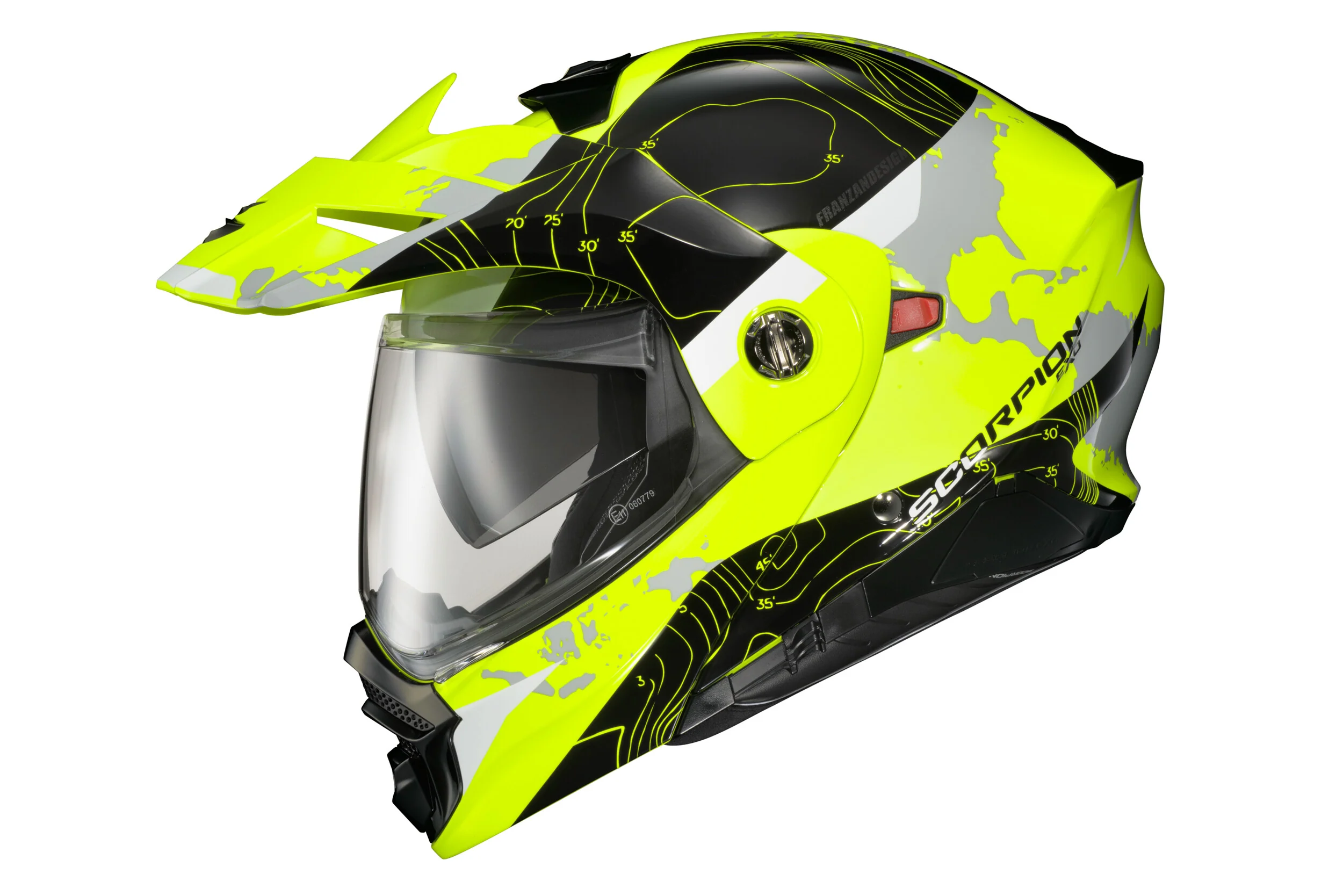 Exo-At960 Modular Helmet Topographic Hi-Vis/Black Sm
