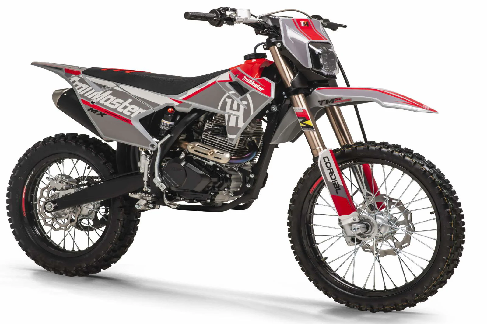 TrailMaster MX250-Pro Dirt Bike, 5-Speed Manual, Dual Disc Brakes, Electric Start (21/18) Wheels - Image 13