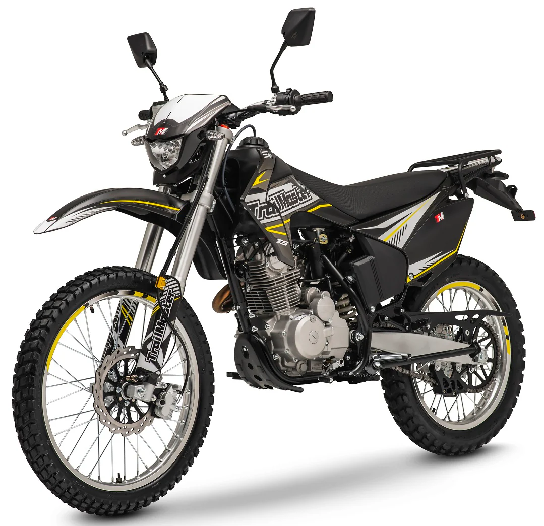 TrailMaster T5 Dual Sport Dirt Bike, 5-Speed Manual, 223cc Engine, Dual Disc Brakes, Electric Start with Kick backup, (21/18) Wheels - Image 4