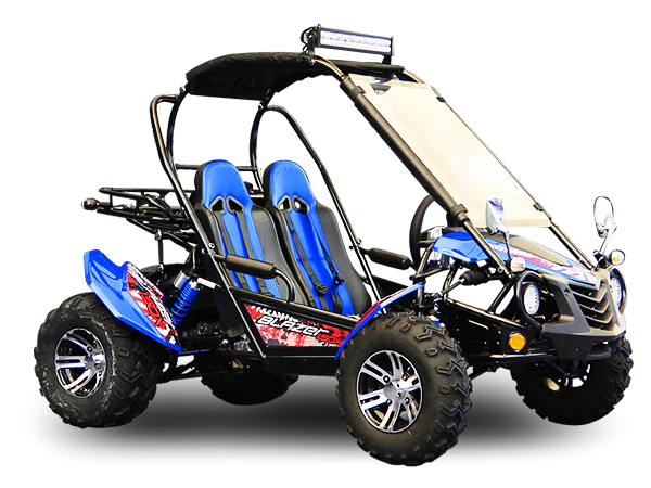 TrailMaster Blazer 200EX EFI Buggy Go Kart, LED Light Bar, Windshield Included - Image 3