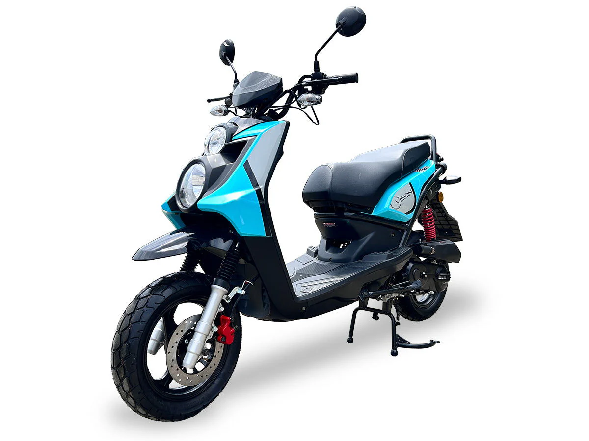 Vision 50cc Street Scooter, Automatic Shifting, Front Disc/Rear Drum Brakes, 12 inch Aluminum Wheels - Image 2